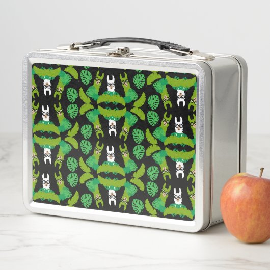 Llama Themed Print Metall Brotdose (Beispiel)