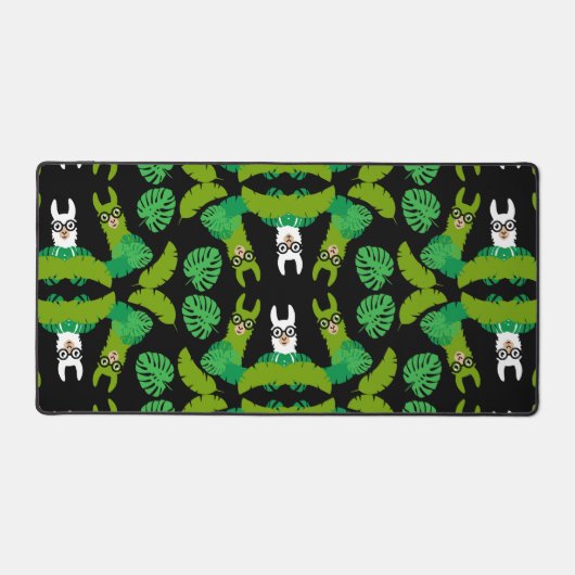 Llama Themed Print Schreibtischunterlage (Vorderseite)