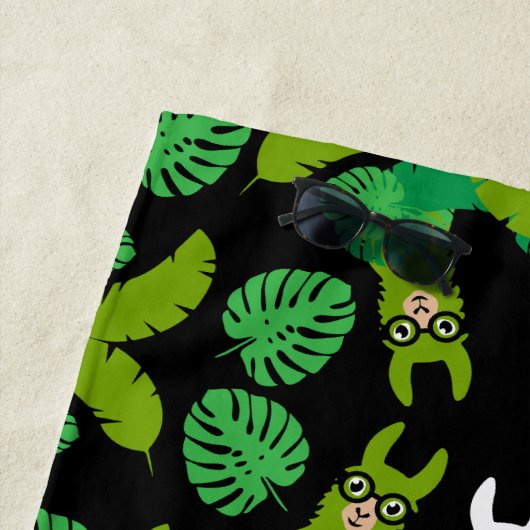 Llama Themed Print Strandtuch (Beispiel)
