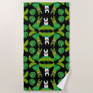 Llama Themed Print Strandtuch