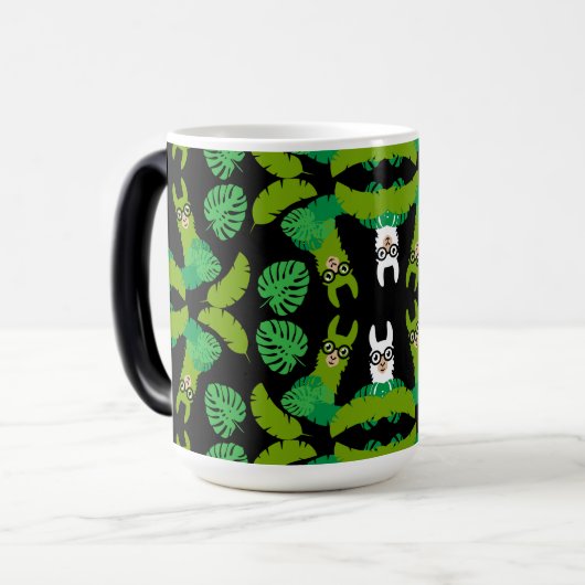 Llama Themed Print Verwandlungstasse (Vorderseite Links)