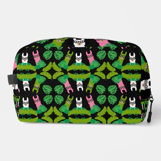 Llama Themed Print Waschbeutel (Vorderseite)