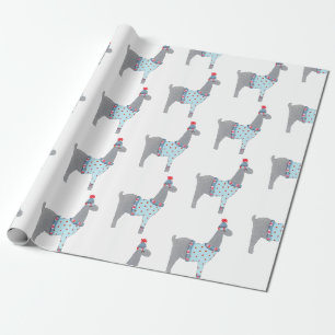 Llama-Themen-Weihnachten Geschenkpapier