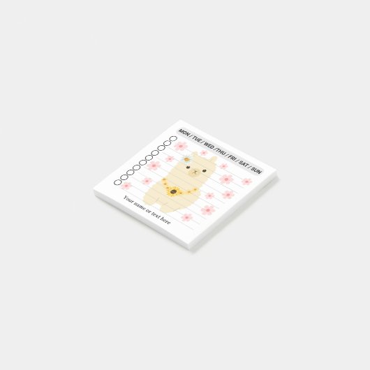 Llama To do list Post-it Notes Klebezettel (angewinkelt)