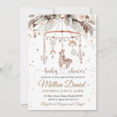 Llama Toys Boho Einladung Kinderdusche Alpak Boho (Vorderseite)