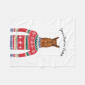 Llama Tragend Funny Ugly Christmas Nordic Sweater Fleecedecke (Vorderseite (Horizontal))