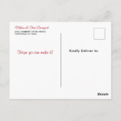 Llama trägt eine Weihnachtsmannmütze Weihnachts-Pa Postkarte (Rückseite)