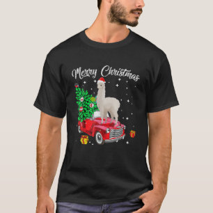Llama Tree Christmas Sweater Xmas Haustier Lover T-Shirt