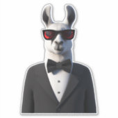 Llama Tux Sonnenbrille Aufkleber (Vorderseite)