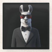 Llama Tux Sonnenbrille Glasuntersetzer (Vorderseite)