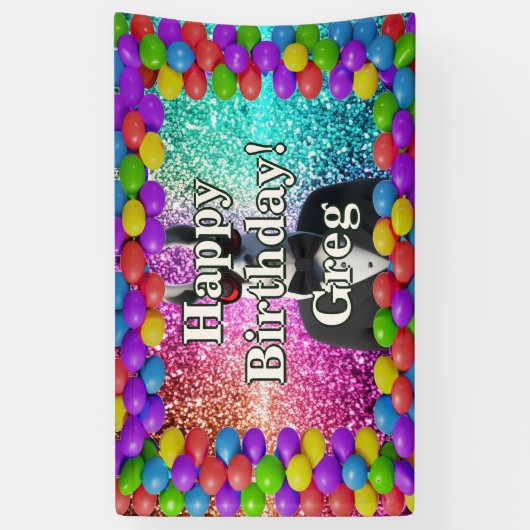 Llama Tuxedo Personalisierter Geburtstag Banner (Vertikal)