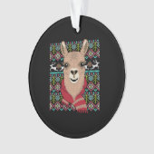 Llama Ugly Christmas Ornament (Vorderseite)