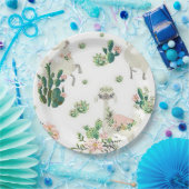 Llama und Cactus 9" Paper Teller (Party)