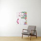 Llama und Cactus Floral Baby Name Milestone Foto Wandteppich (Beispiel)