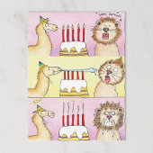 LLAMA UND LION Postkarte von Nicole Janes
