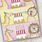 LLAMA UND LION Postkarte von Nicole Janes