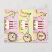 LLAMA UND LION Postkarte von Nicole Janes (Vorderseite)