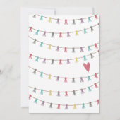 Llama und Mama Baby Dusche Einladung Minze (Rückseite)