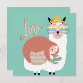 Llama und Sloth Feiertagskarte (Vorne/Hinten)