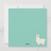 Llama und Sloth Feiertagskarte (Rückseite)