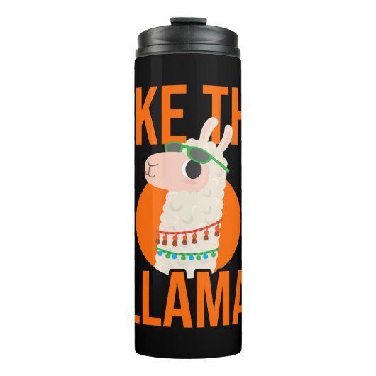 Llama Unicorn Lama tierische Trends Sprichwort Ges Thermosbecher (Vorderseite)