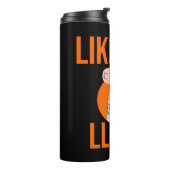 Llama Unicorn Lama tierische Trends Sprichwort Ges Thermosbecher (Nach links gedreht)