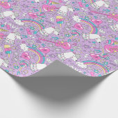 Llama Unicorn Wrapping Paper Geschenkpapier (Ecke)
