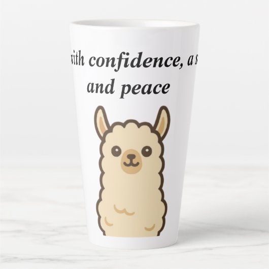 Llama Vibes Tasse Confidence, Smile & Peace (Vorderseite)
