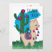 Llama Vielen Dank | Text hinzufügen Dankeskarte (Vorne/Hinten)