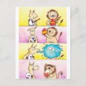 Llama VS Lion Easter 2 Postkarte von N. Janes (Vorderseite)