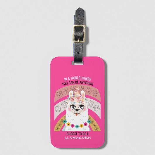 Llama | Wählen Sie ein Llamacorn-Gepäckanhänger Gepäckanhänger (Vorderseite Vertikal)