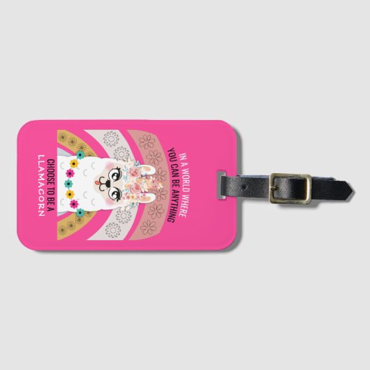 Llama | Wählen Sie ein Llamacorn-Gepäckanhänger Gepäckanhänger (Vorderseite (Horizontal))