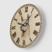 Llama Wall Clock Große Wanduhr (Winkel)