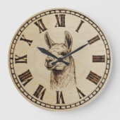 Llama Wall Clock Große Wanduhr (Vorderseite)