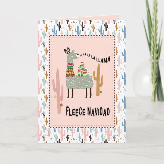 Llama Weihnachten Funny Fleece Navidad (Vorderseite)