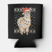 Llama Weihnachtsbeleuchtung Ugly Xmas Sweater Holi Dosenkühler (Vorderseite)