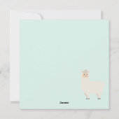 Llama-Weihnachtskarte Feiertagskarte (Rückseite)