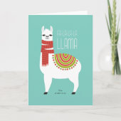 Llama Weihnachtskarte Feiertagskarte (Vorderseite)