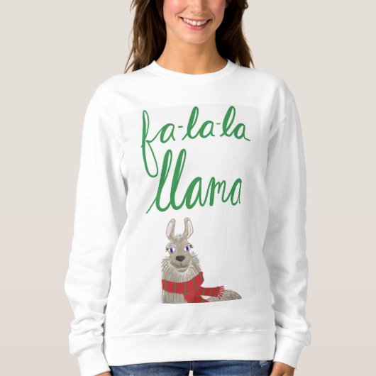 Llama Weihnachtspulli Sweatshirt (Vorderseite)