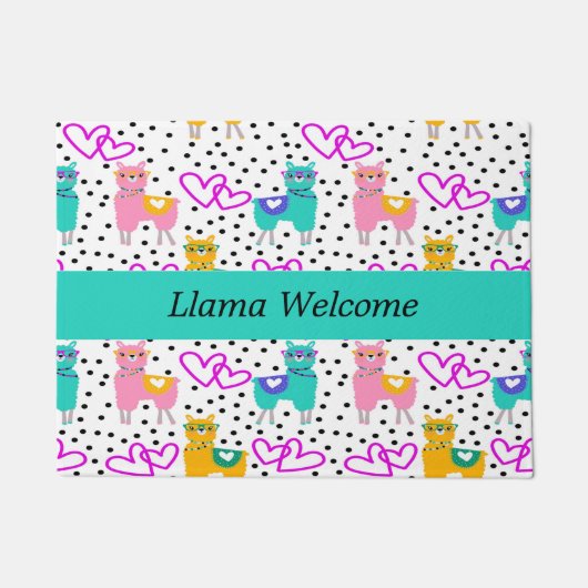 Llama Welcome Doormat Fußmatte (Vorderseite)