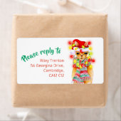 Llama whimsy watercolor Weihnachtsantwort (Insitu)