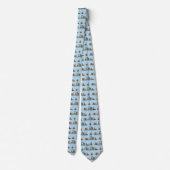 Llama-Wiesen-Schal (Hellblau) Krawatte (Rückseite)