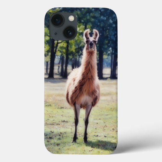 Llama Wild Animal Art Phone Case (Rückseite)