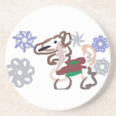 Llama winter fun getränkeuntersetzer (Vorne)