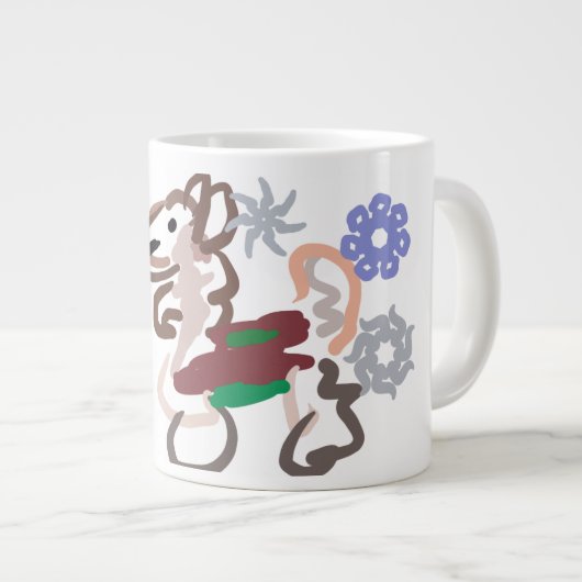 Llama winter fun Jumbo-Tasse (Vorderseite Rechts)