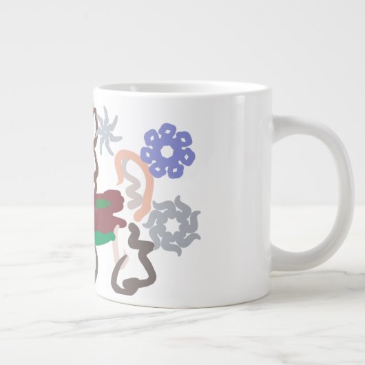 Llama winter fun Jumbo-Tasse (Rechts)