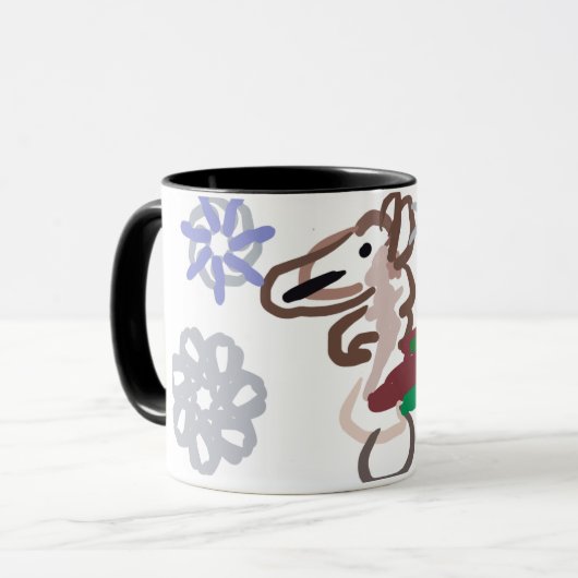 Llama winter fun tasse (Vorderseite Links)