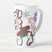 Llama-Winter-Spaß Milchtasse (Rechte Ecke)