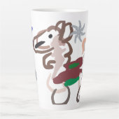 Llama-Winter-Spaß Milchtasse (Vorderseite)