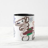 Llama-Winter-Spaß Tasse (Zentrum)